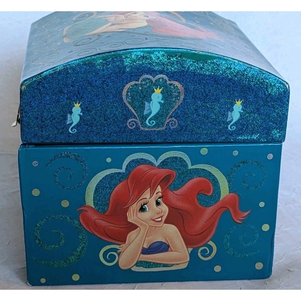 Vtg 80s Little Mermaid Musical Jewelry Box Disney Parks Ariel Under The Sea 1988 - Picture 13 of 16